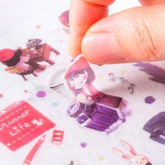 Kawaii Planner Stickers Set - Girl Daily Life