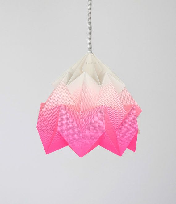 Moth Origami Lampshade Gradient Pink - Etsy UK