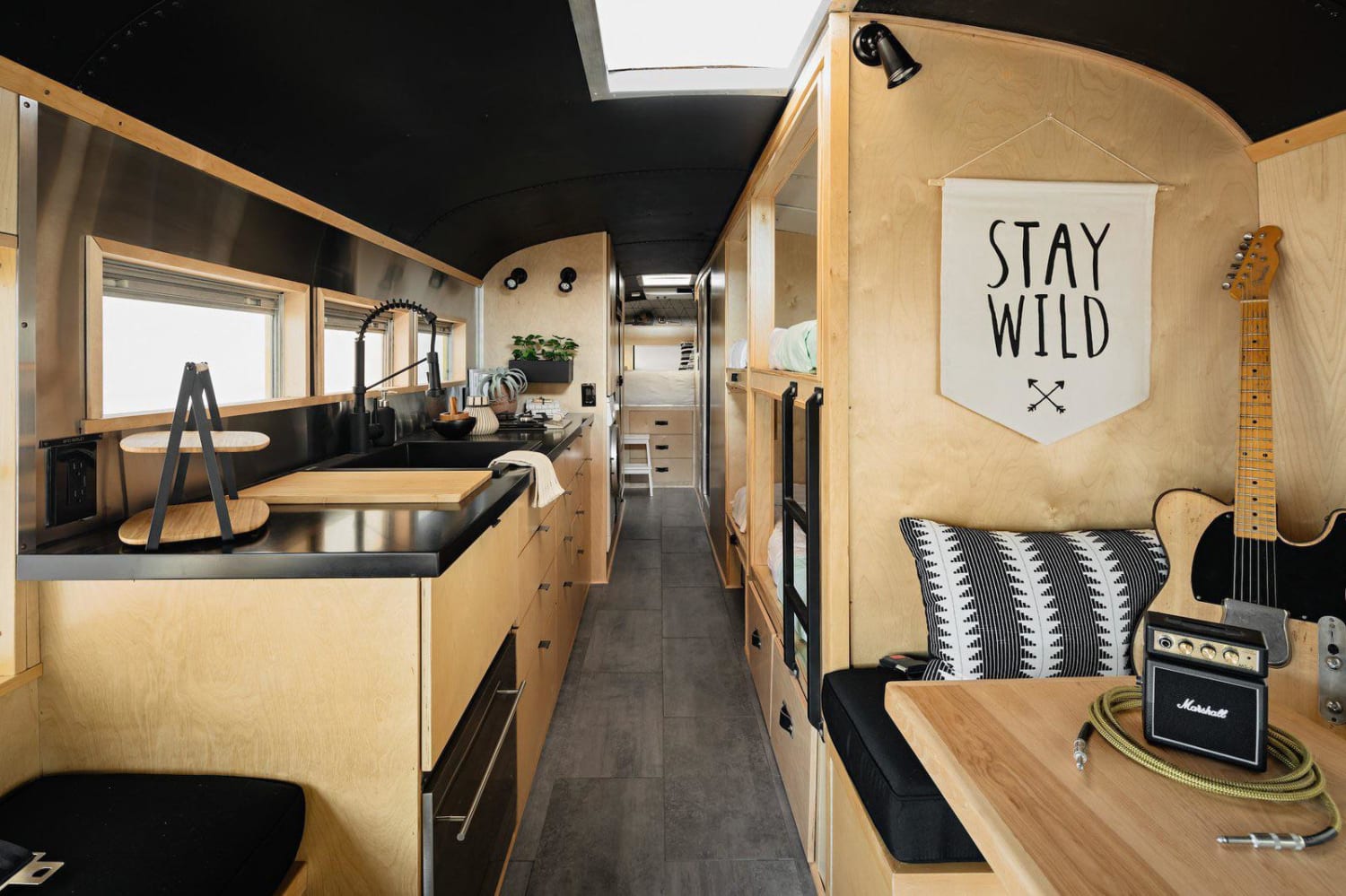 Take your cozy place wherever you go! (Scandinavian school bus conversion). Hopefully not a repost.