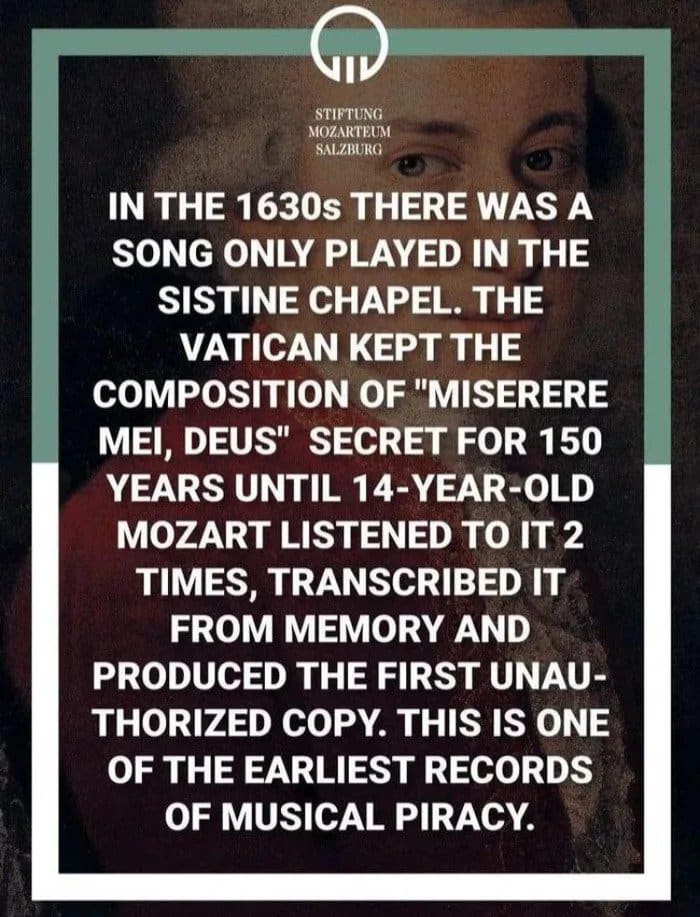 Mozart was a genius.