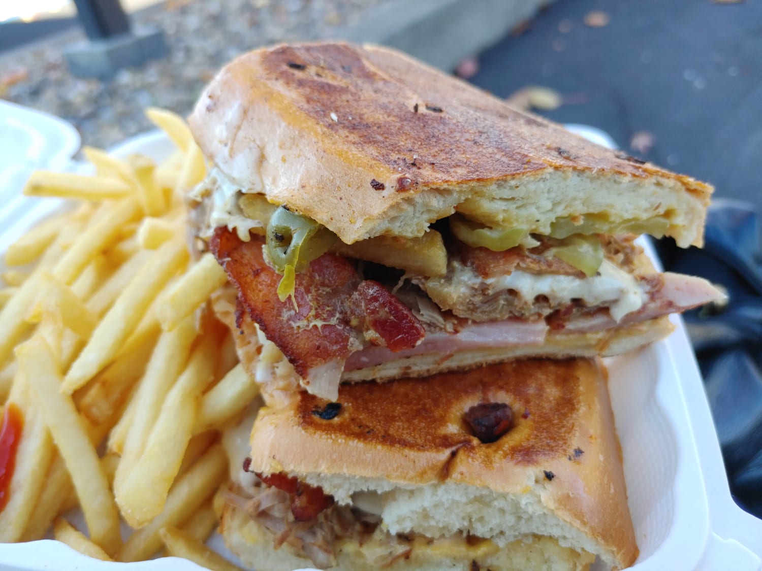 Cubano with unexpected bacon