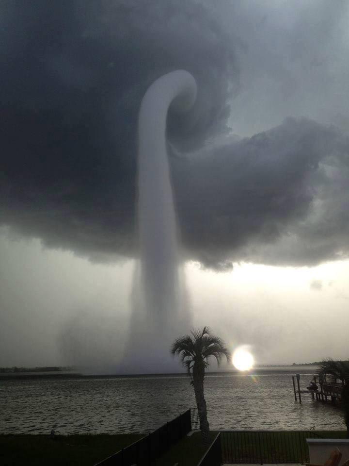 This picture of a waterspout.