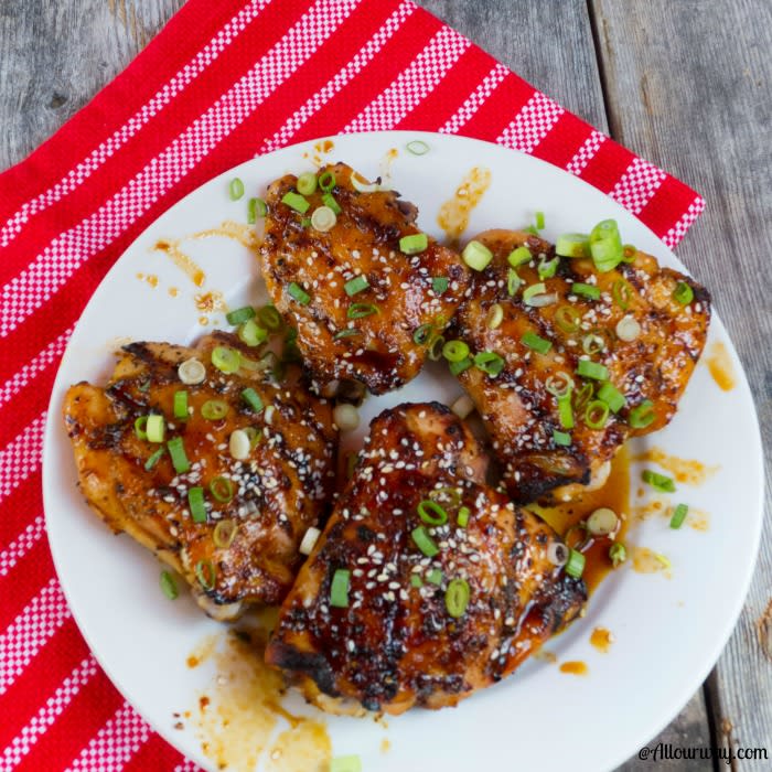 Amazing Blazing Asian Grilled Chicken Thighs