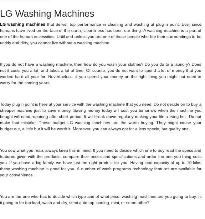 LG Washing Machines Prices in Dubai Sharjah UAE