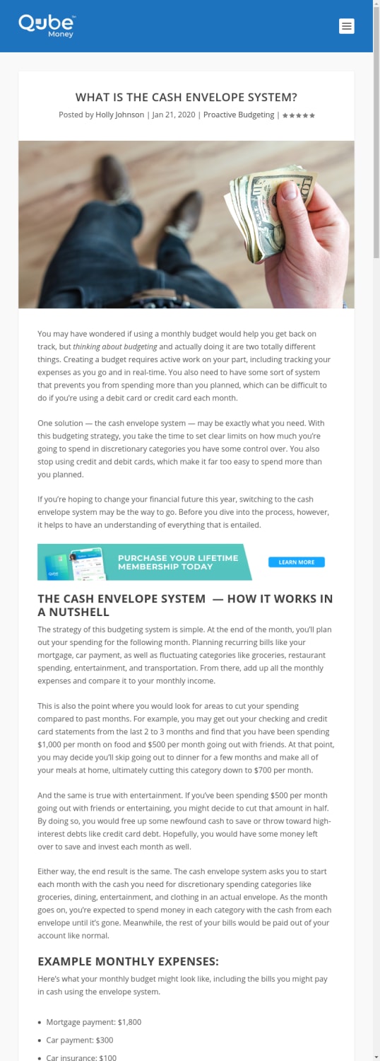 What is the Cash Envelope System?