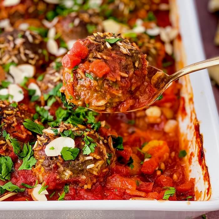 Oven-Baked Beef Moroccan Meatballs