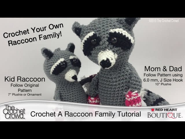 Crochet Your Own Raccoon Family for Christmas