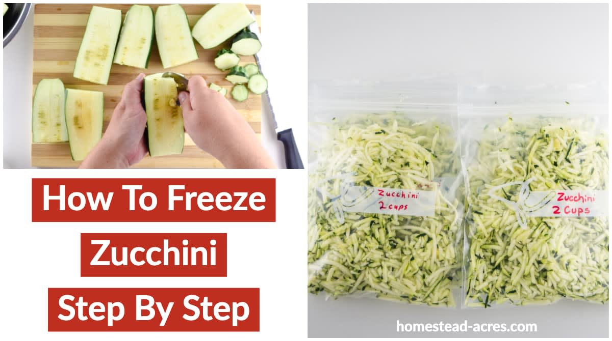 How To Freeze Zucchini With Or Without Blanching Homestead Acres