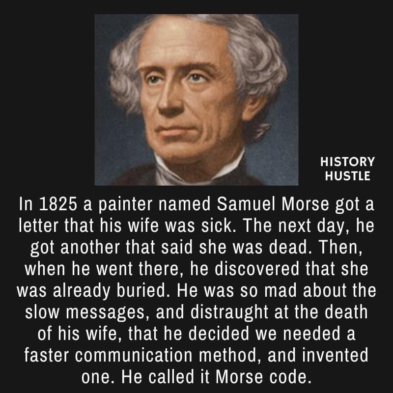 Morse invented the electronic telegraph, but used a cypher. His friend Alfred Vail invented the dots and dashes code we use today.