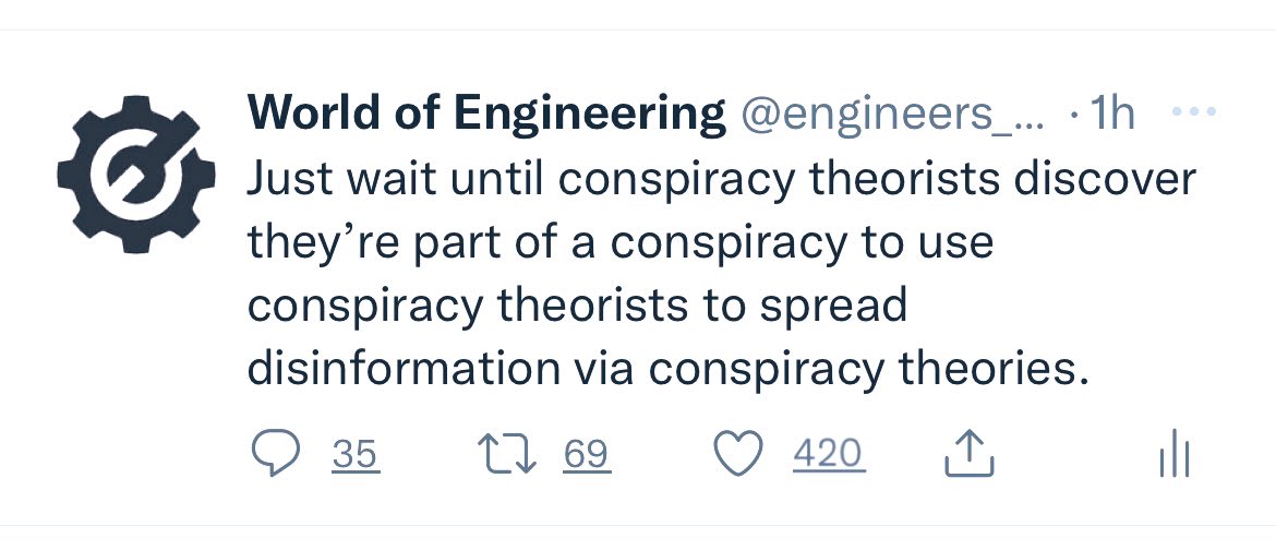 They’re part of the conspiracy to use conspiracy theories to spread disinformation via conspiracy theories.