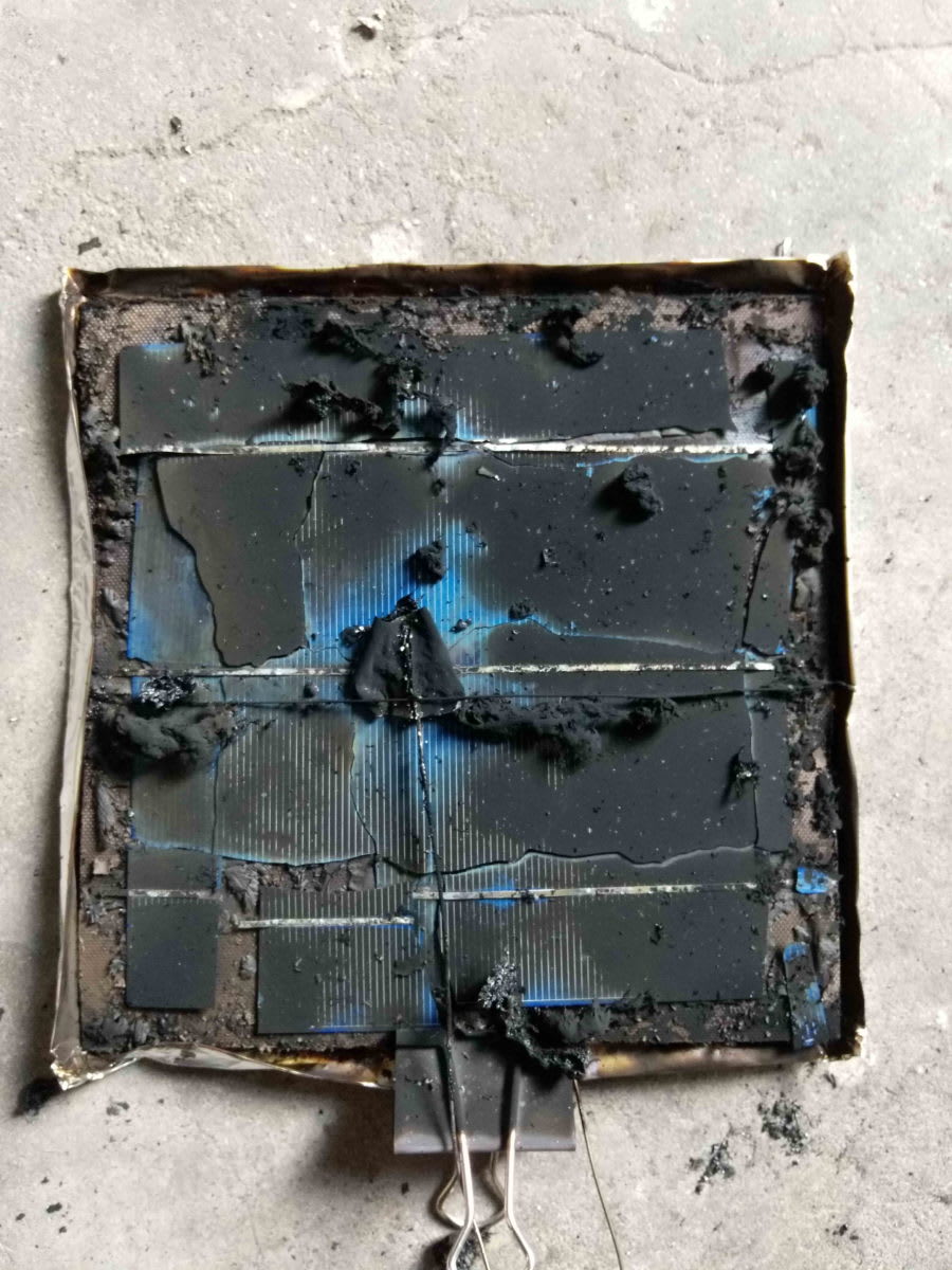 Scientists analyze toxic gases released from burning thin-film, PET-laminated modules