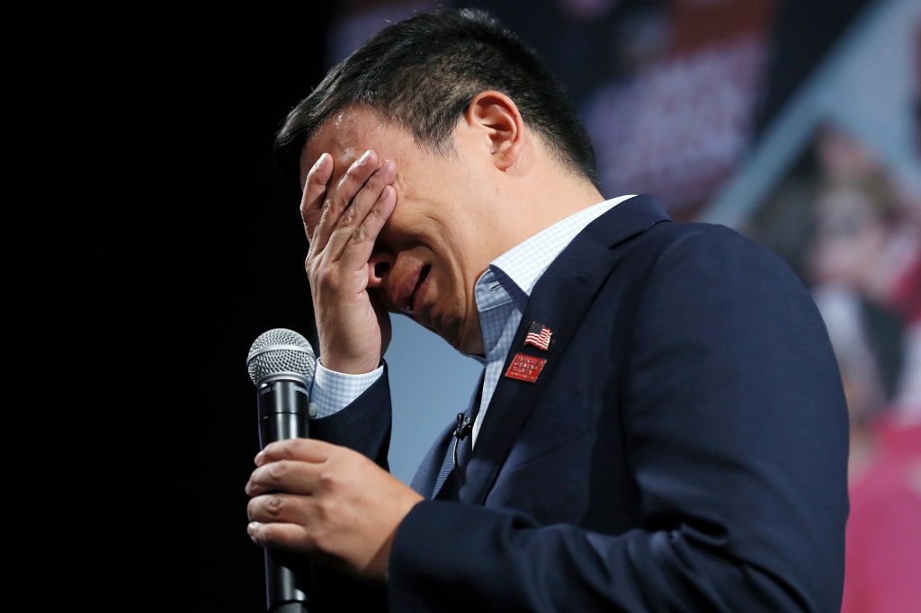Andrew Yang Gets Visibly Emotional During Gun Safety Town Hall