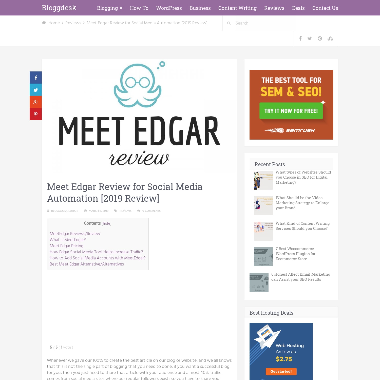 Meet Edgar Review for Social Media Automation [2019 Review]