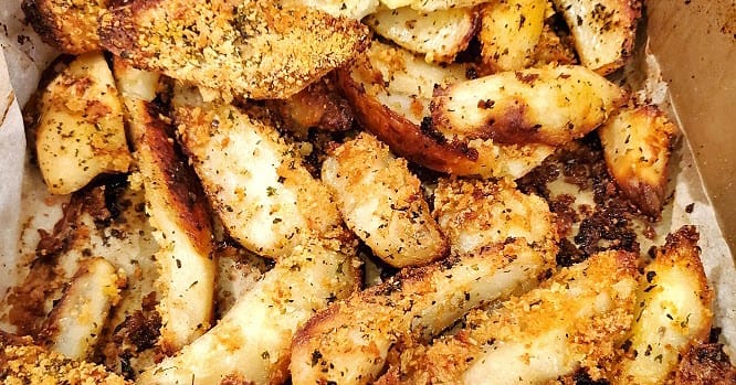 Baked Parmesan Crusted Potato Wedges
