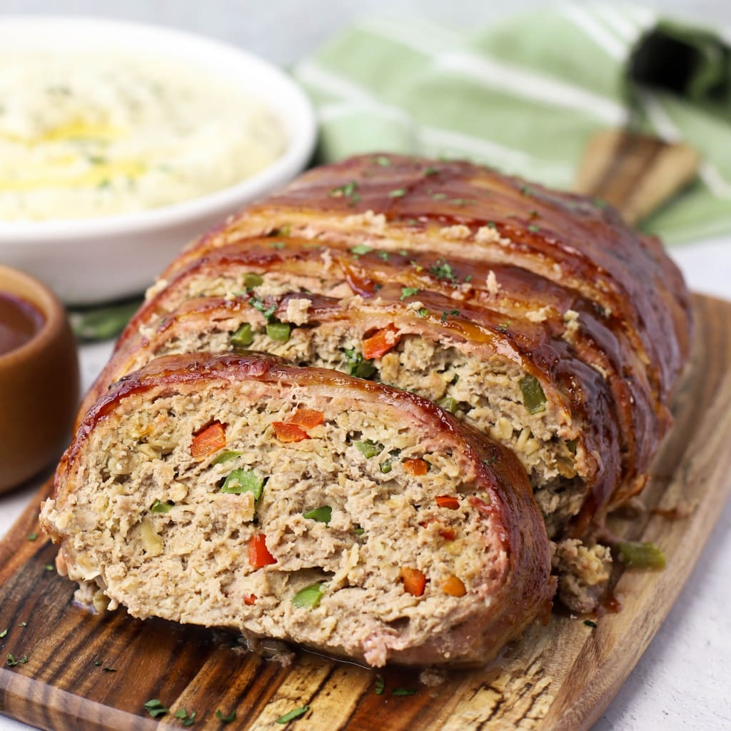 Bacon Wrapped Turkey Meatloaf