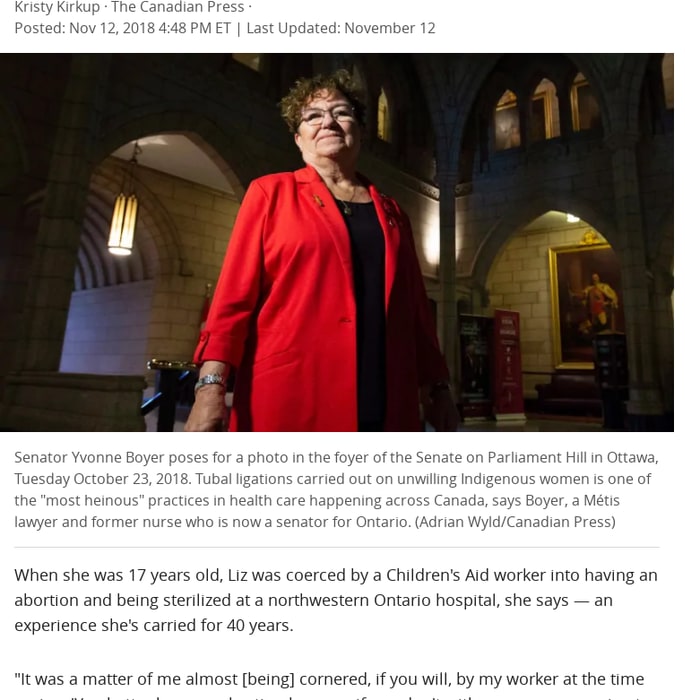 Indigenous women coerced into sterilizations across Canada: senator