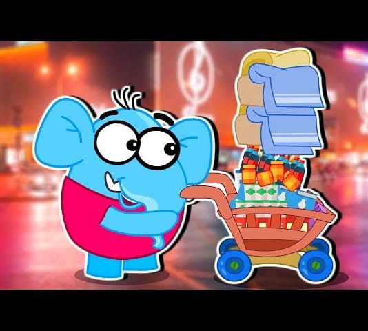Doodle Elephant Shopping at the Mall - Funny Cartoon Animated Videos for Kids #DoodleToonZTv