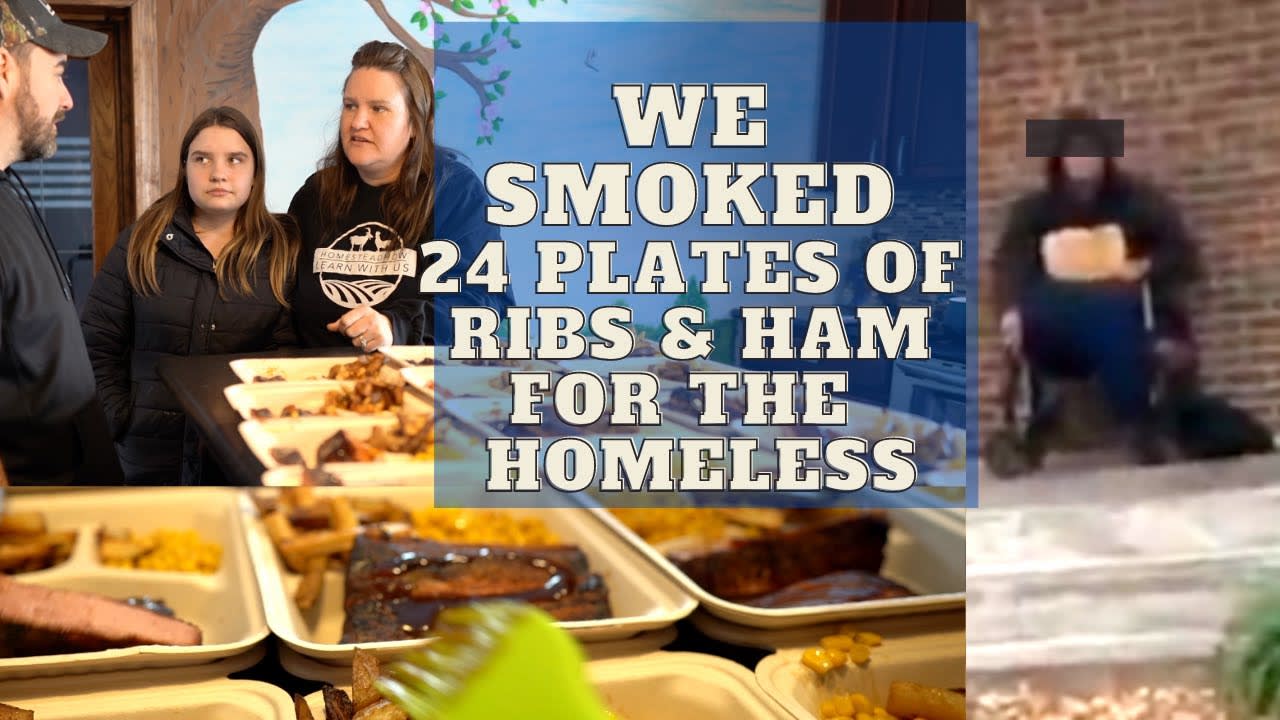My Family Smoked 24 Plates of Ribs/Ham for Those in Need & Handed it Out...