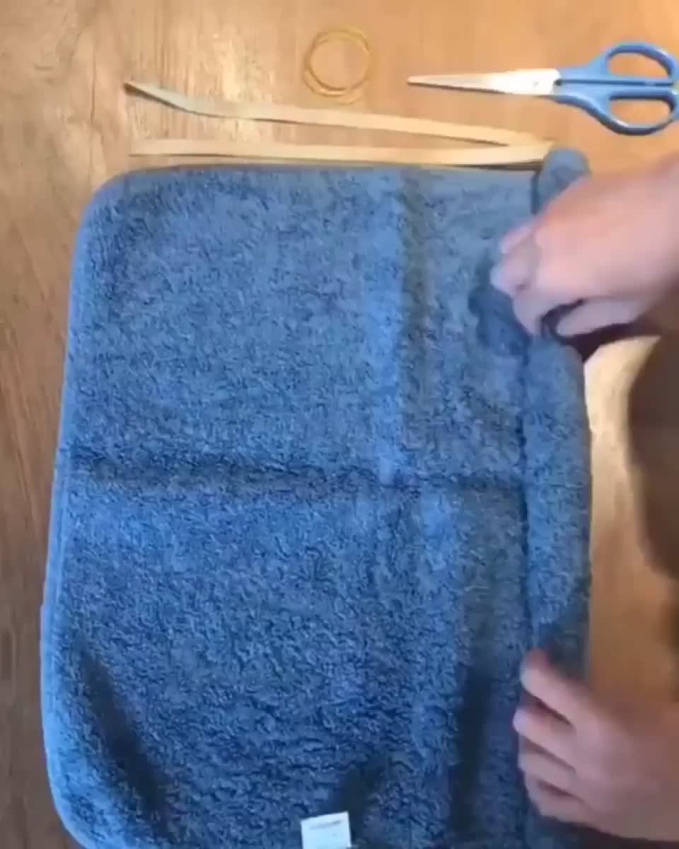 Making a teddy bear out of a washcloth