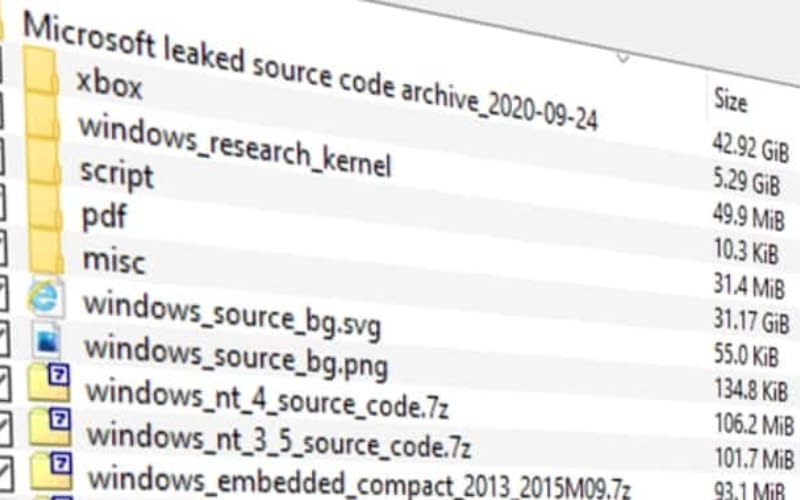 Windows XP and Windows Server 2003 source code leaked online