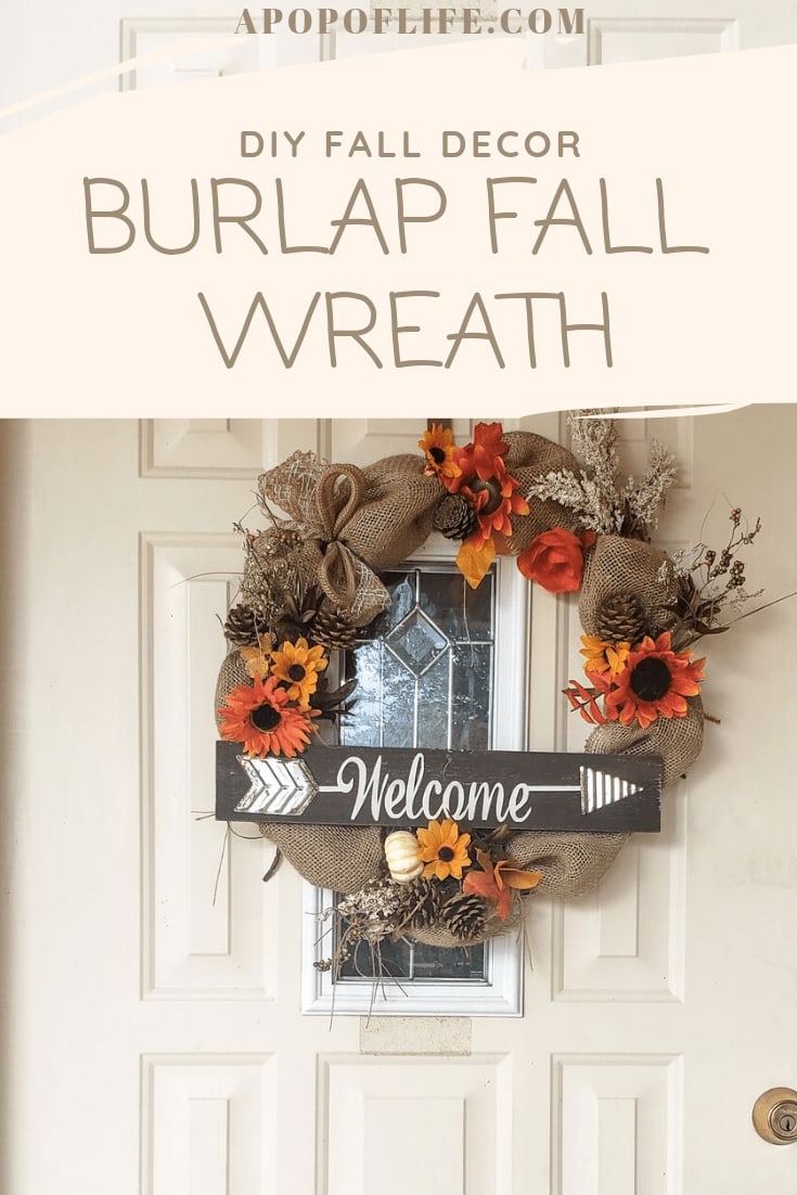 DIY Burlap Fall Wreath On A Budget