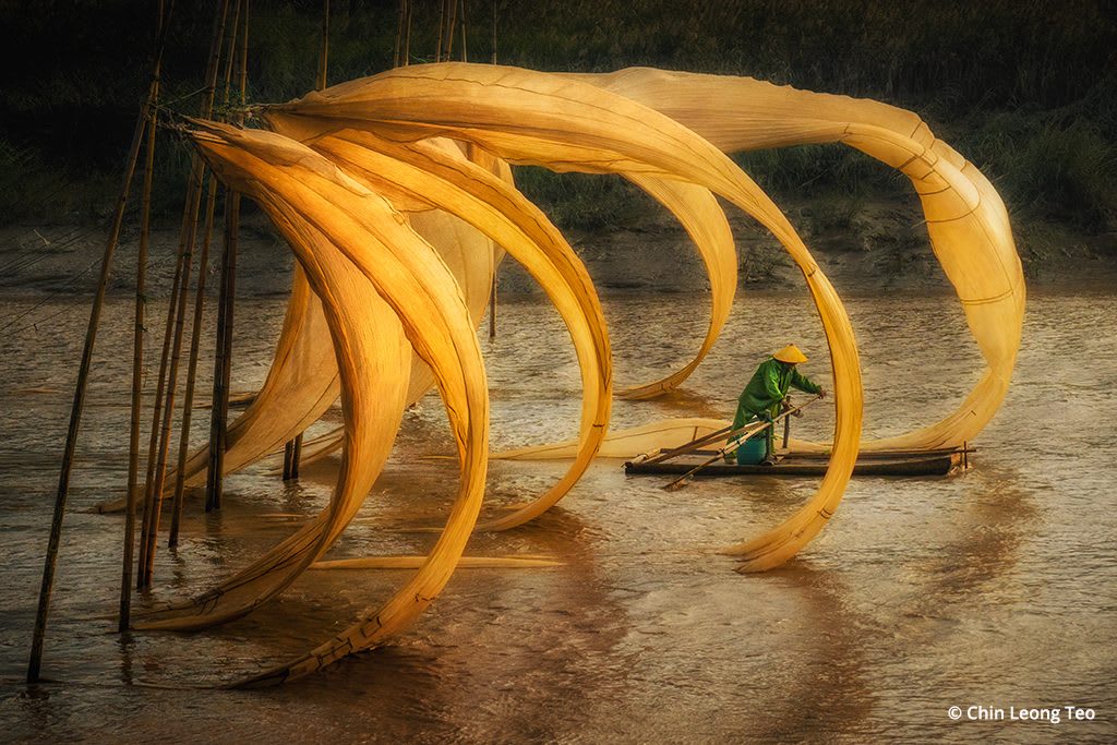Behind The Shot: Photographing an elaborate setup of nets along a river in Xiapu County, Fujian Province, China.