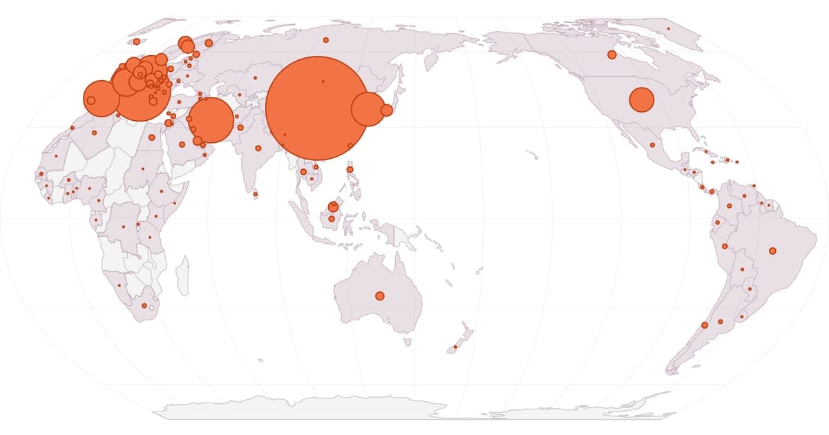 Mapping the spread of the coronavirus in the U.S. and worldwide