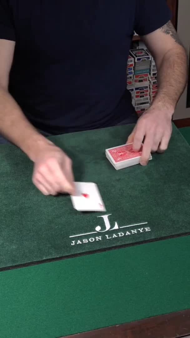 Four ace card shuffle trick