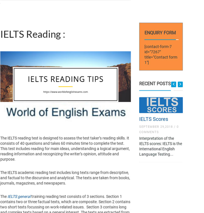 IELTS reading - [IELTS reading Tips] - IELTS Acaemic/General reading