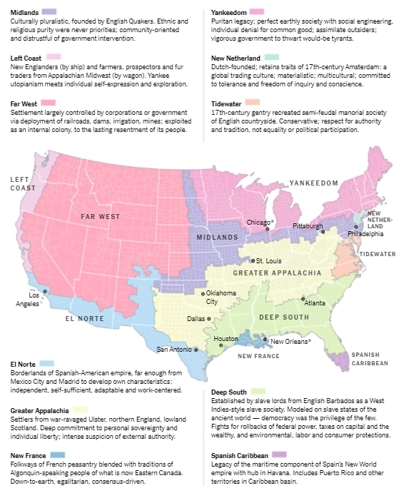 American cultural region map