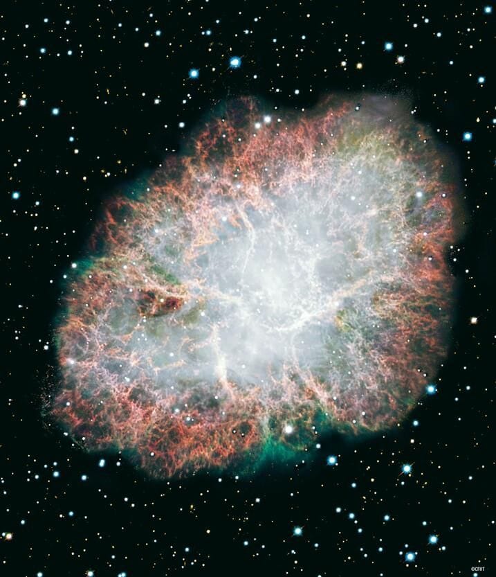 The Crab Nebula (Messier 1) captured by the Canada-France-Hawaii ...