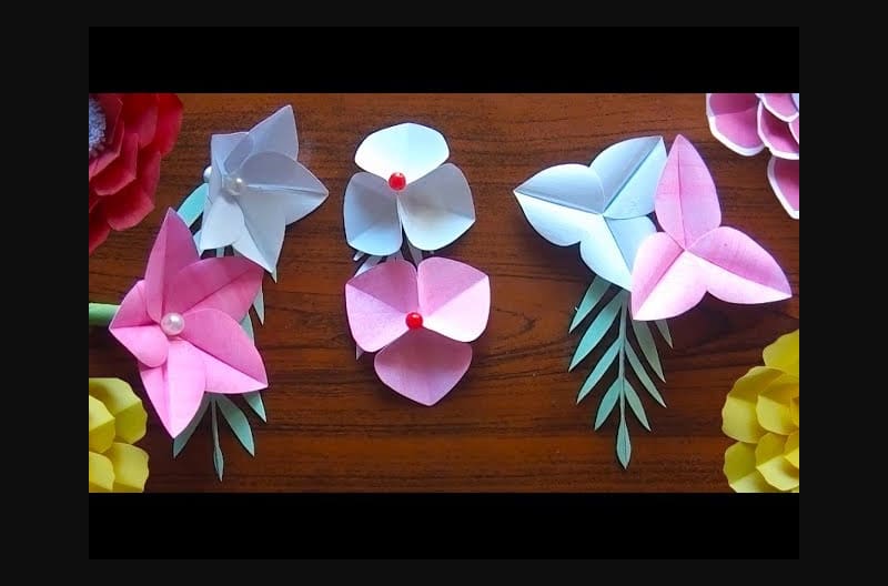How to make 3 flowers - Paper flower making ideas
