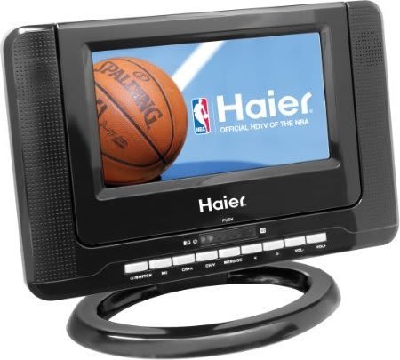 Haier HLT10 10.2-Inch Handheld TV, Black
