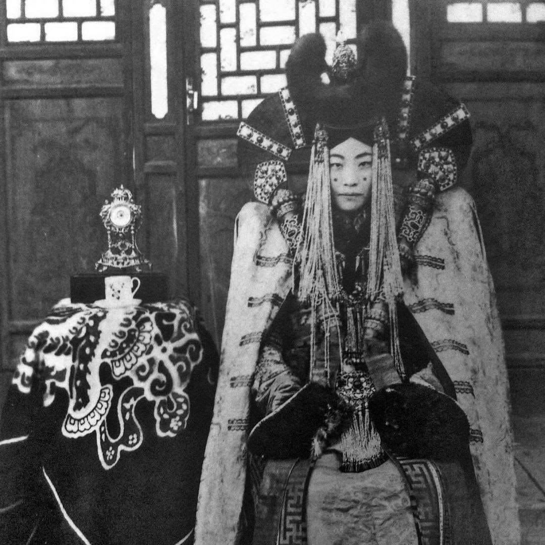 Queen Genepil, the last of Queen of Mongolia, 1920's.