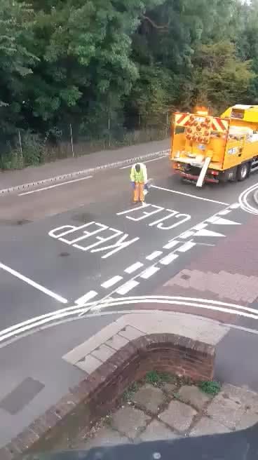 Amazing Road marking sign!
