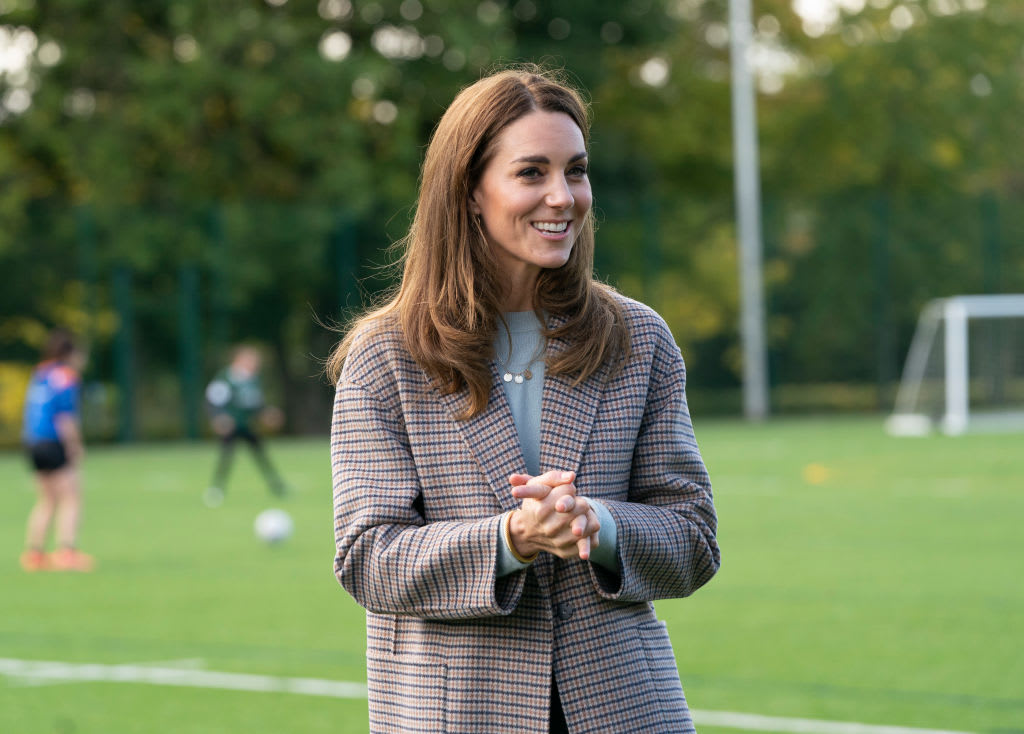 Duchess Kate Sweeps Into Fall In An Oversized Check Coat—See the Style Here!