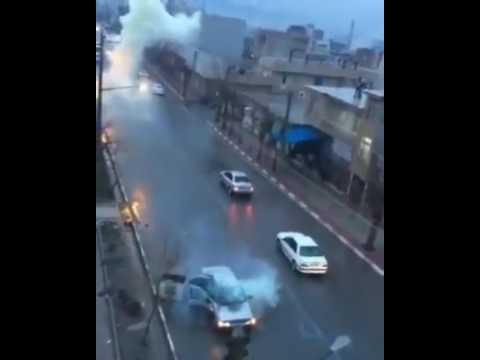 Lightning strikes car then family gets surrounded by men in black coats.
