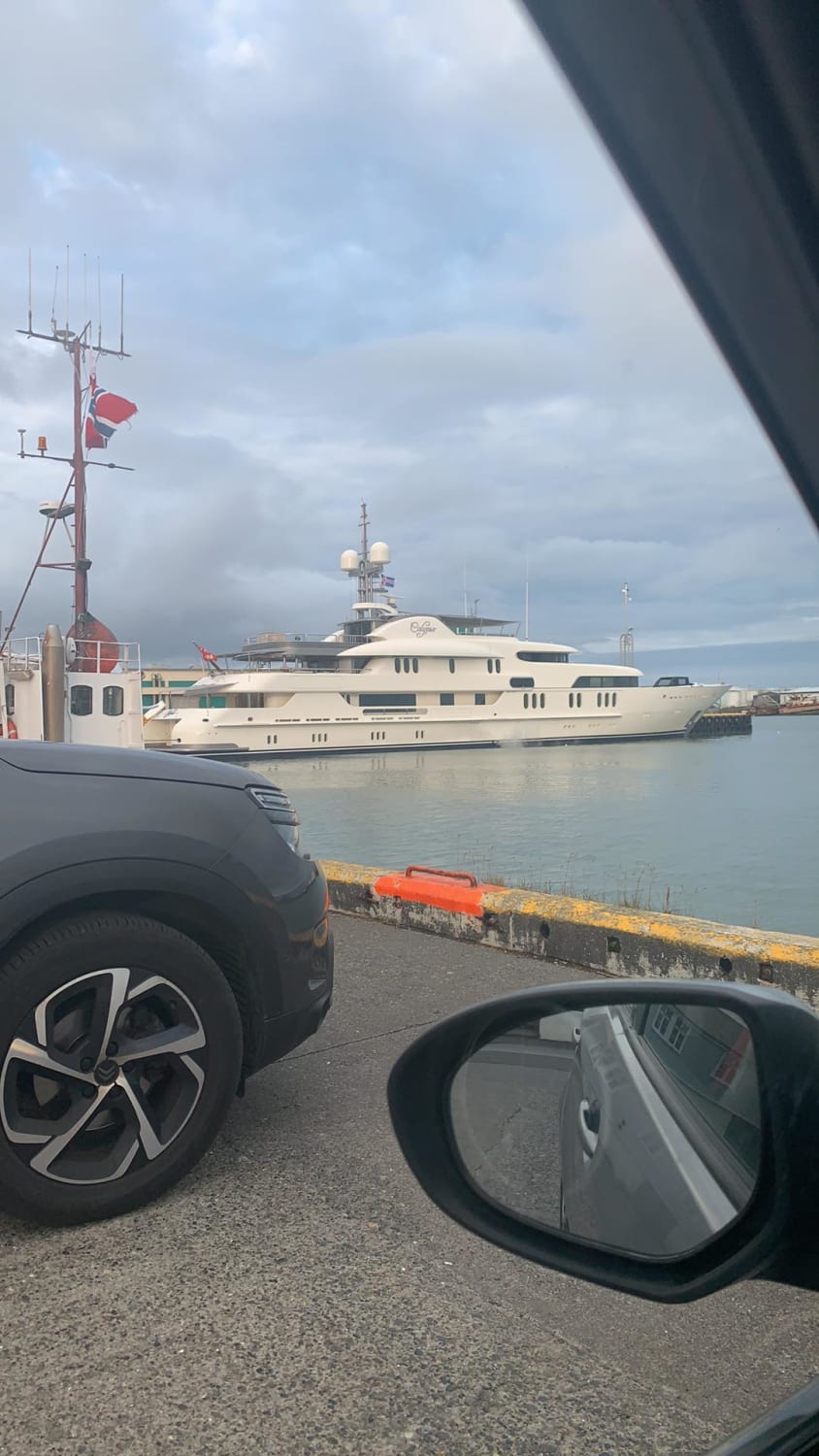 Weird seing a super yacht in 2.500 population town in Iceland🤩