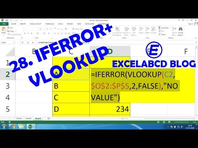 Combination of IFERROR and VLOOKUP