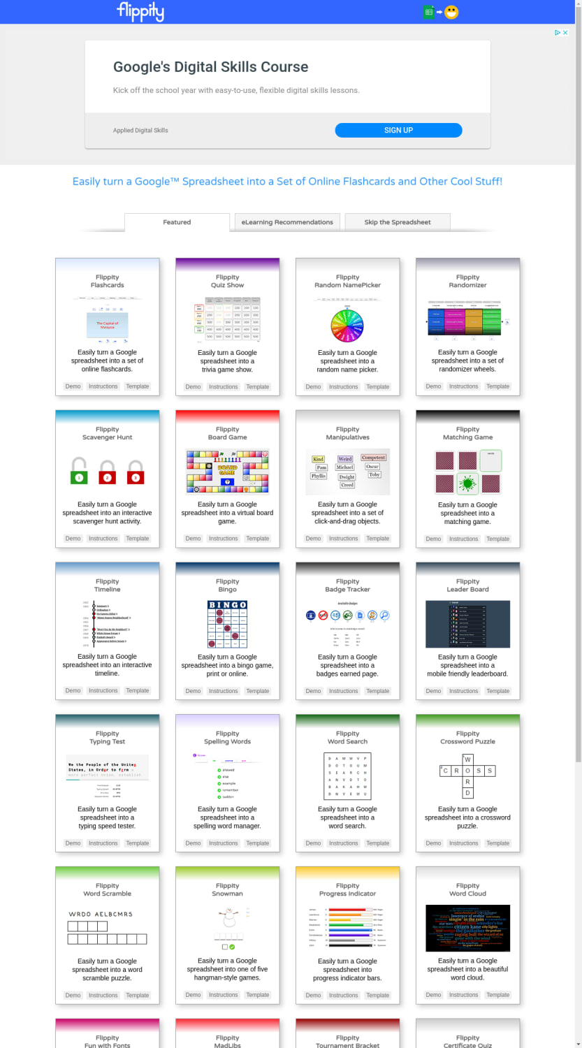 Easily Turn Google Spreadsheets into Flashcards and Other Cool Stuff