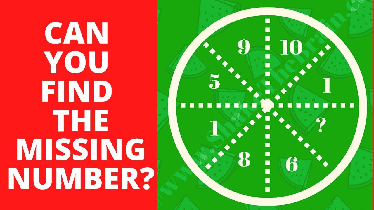 FIND THE MISSING #NUMBER IN THE #CIRCLE #RIDDLES