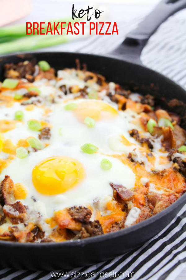 Fathead Pizza- Our Meat Lover's Skillet Breakfast Pizza