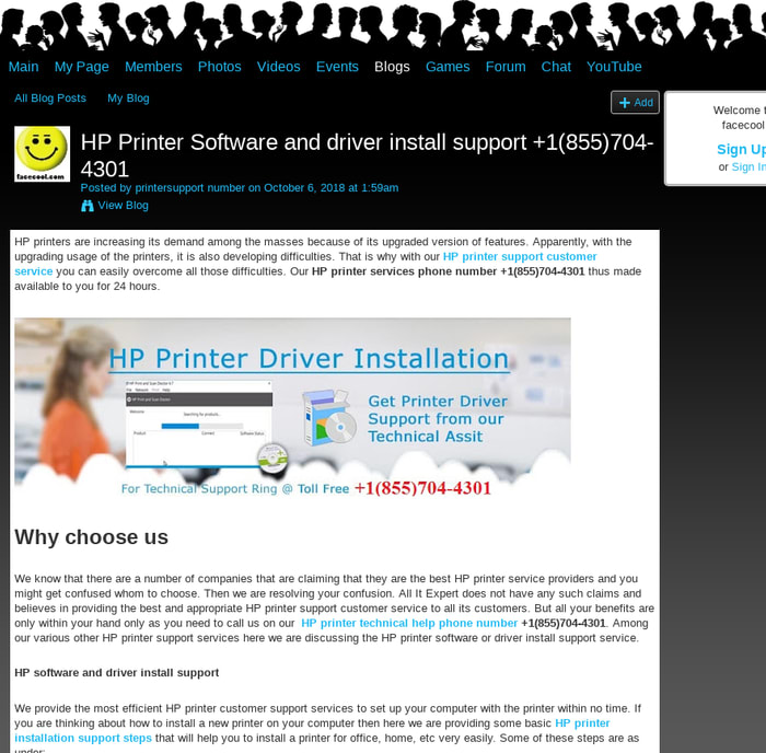 HP Printer Software and driver install support +1(855)704-4301
