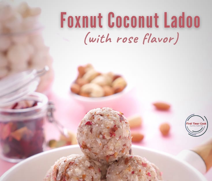 Foxnut Coconut Ladoo with Rose Flavor