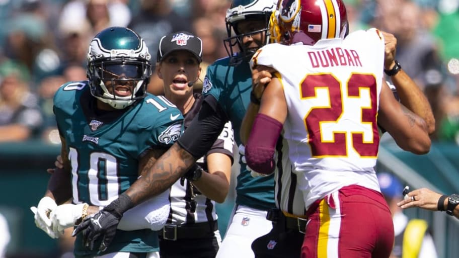 VIDEO: DeSean Jackson Shoves Quinton Dunbar And Mushes Him in Face During Scuffle