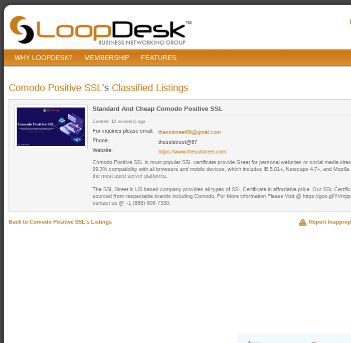 Comodo Positive SSL's classified listing - Standard And Cheap Comodo Positive SSL
