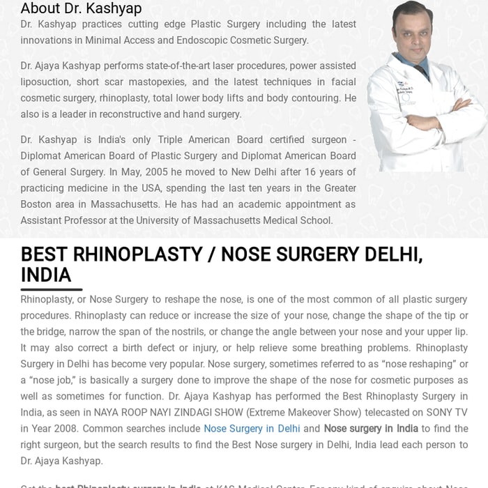 Best Rhinoplasty India, Nose Surgery Cost in Delhi, India Nose Surgeon