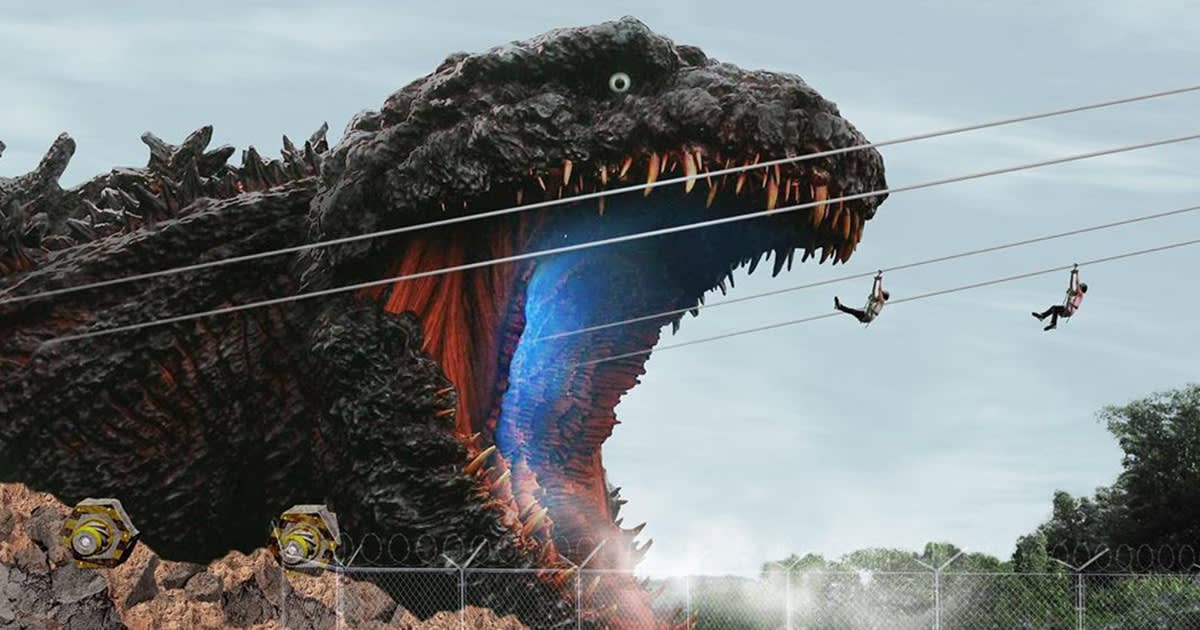 Japanese Theme Park Will Feature a Life-Sized Godzilla Whose Mouth You Can Zip Line Into