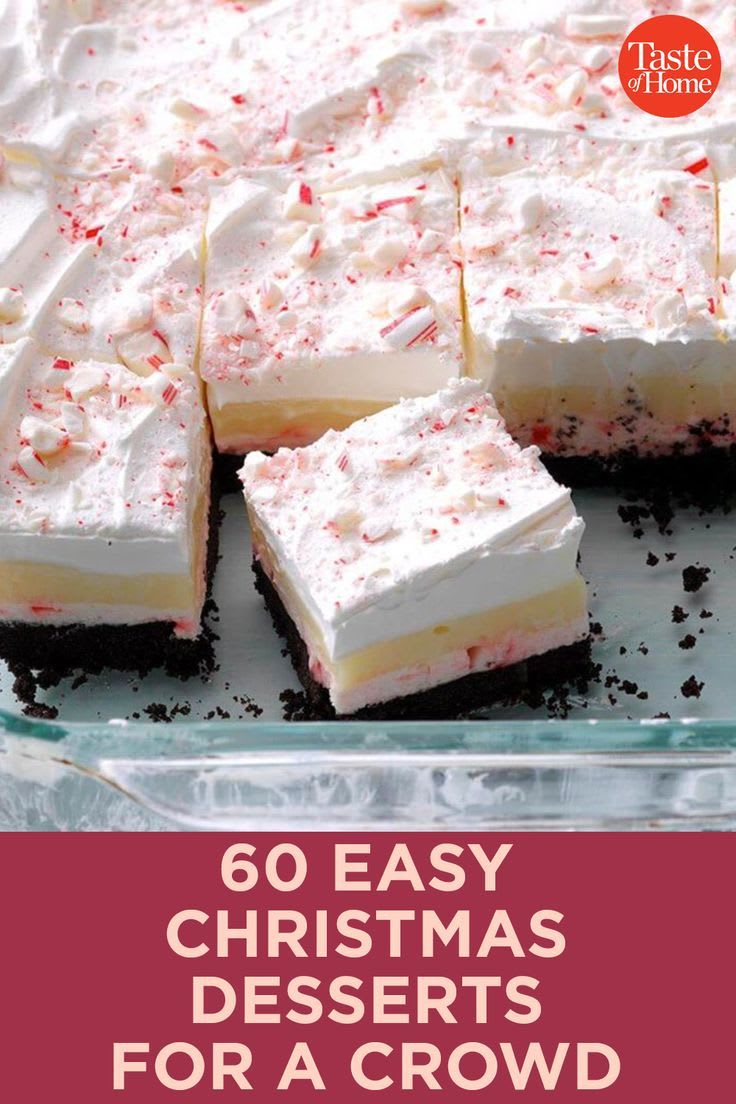 60 Easy Christmas Desserts for a Crowd | Christmas desserts easy, Xmas desserts, Easy holiday desserts