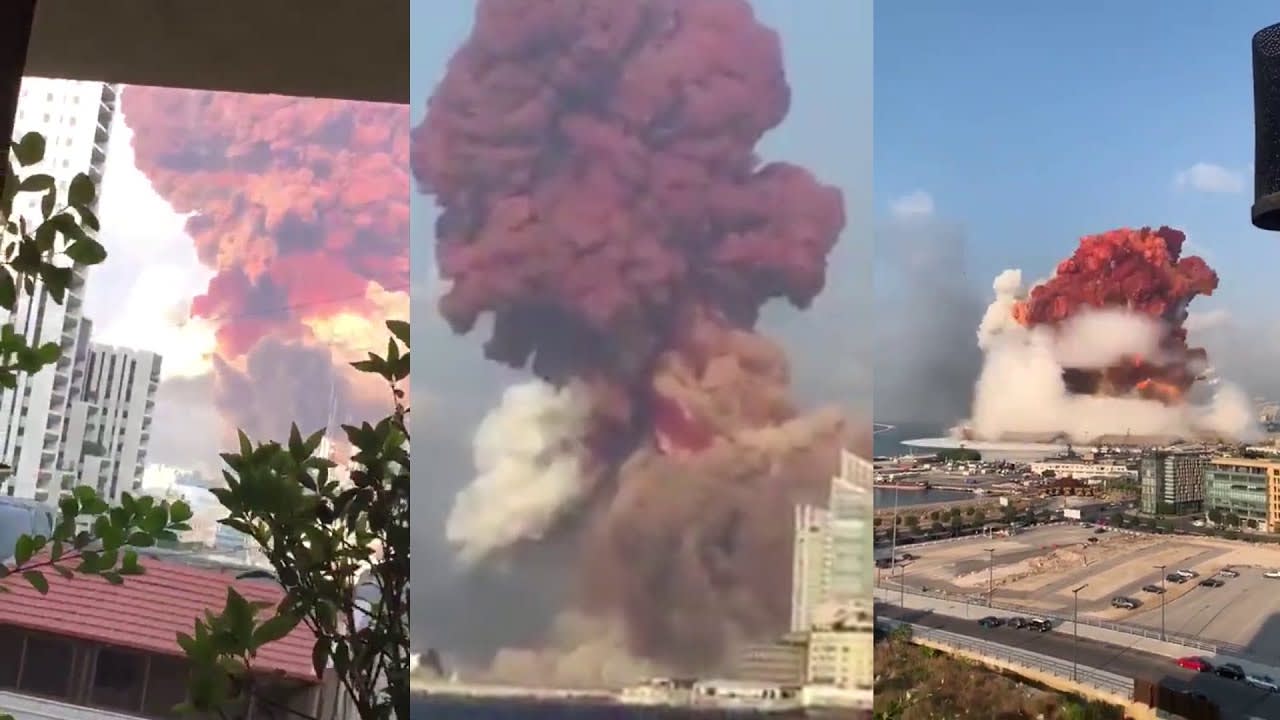 The massive explosion in Beirut, seen from all angles